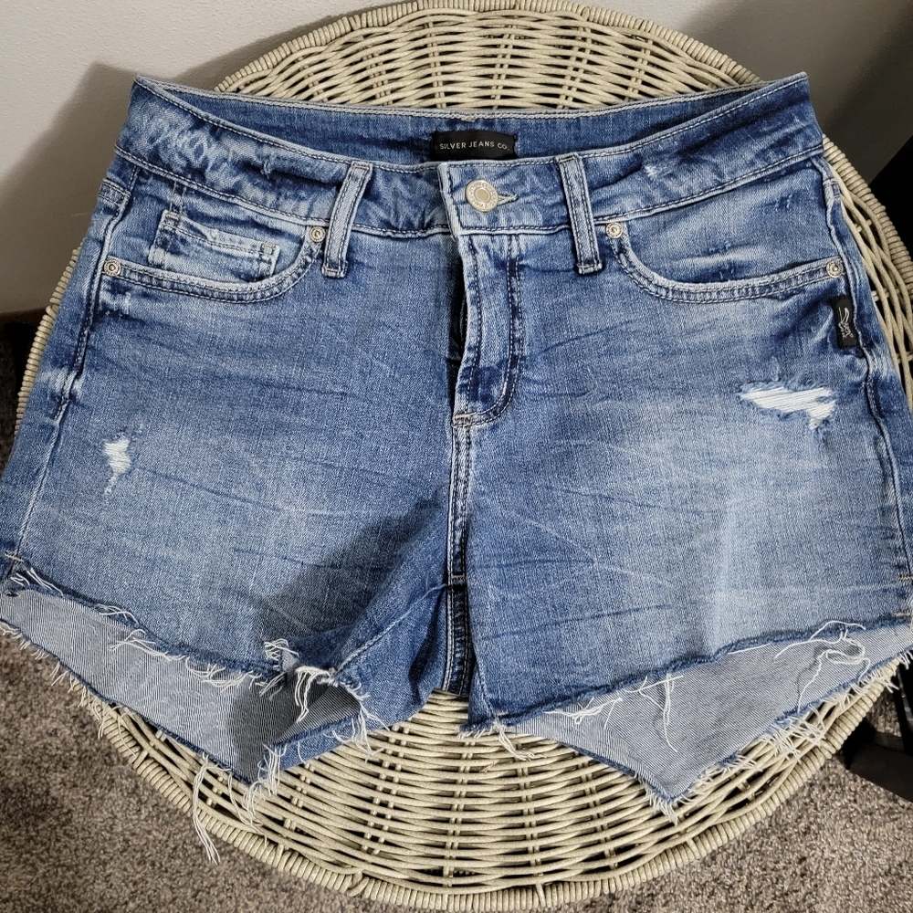 Silver Jean shorts